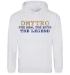 Мужская толстовка (худи) Dmytro the myth the legend Серый меланж фото