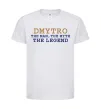 Детская футболка Dmytro the myth the legend Белый фото