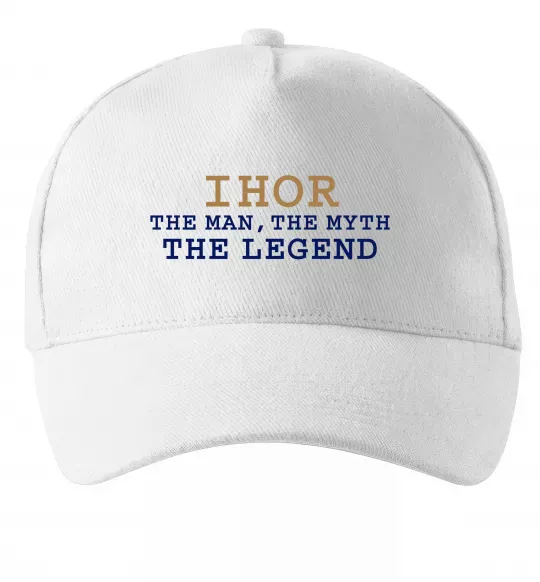 Кепка Ihor the myth the legend Білий фото