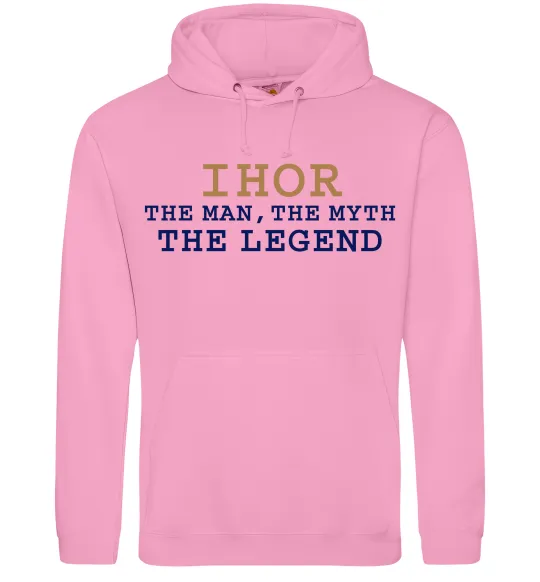 Мужская толстовка (худи) Ihor the myth the legend Розовый фото