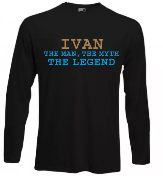 Лонгслив Ivan the myth the legend Черный фото