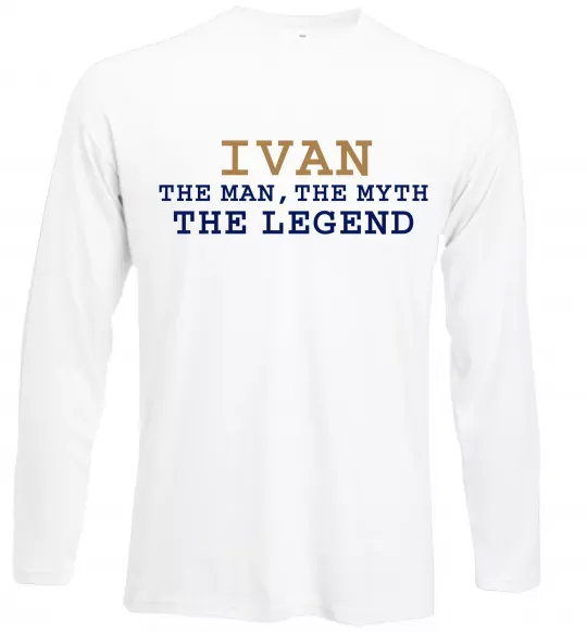 Лонгслив Ivan the myth the legend Белый фото