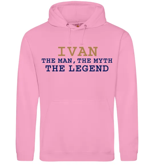 Мужская толстовка (худи) Ivan the myth the legend Розовый фото