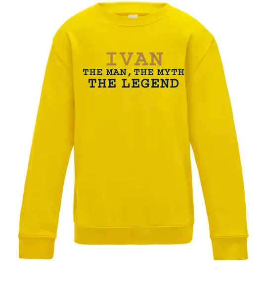 Дитячий світшот Ivan the myth the legend Сонячно жовтий фото