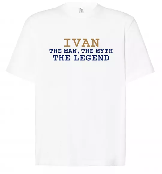 Футболка Оверсайз Ivan the myth the legend Белый фото