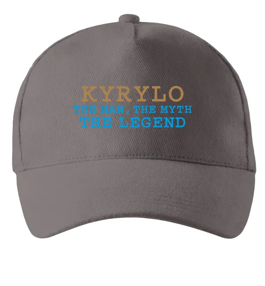 Кепка Kyrylo the myth the legend Серый фото