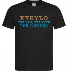 Мужская футболка Kyrylo the myth the legend Черный фото