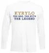 Лонгслив Kyrylo the myth the legend Белый фото