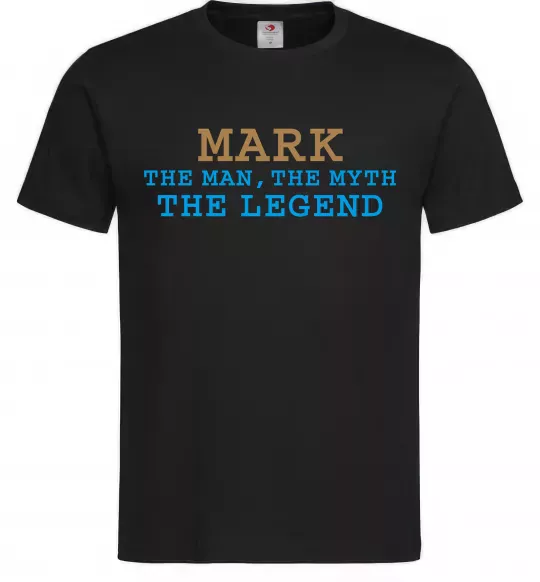 Чоловіча футболка Mark the myth the legend Чорний фото