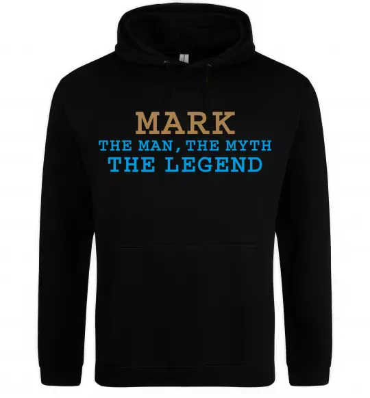 Чоловіча толстовка (худі) Mark the myth the legend Чорний фото