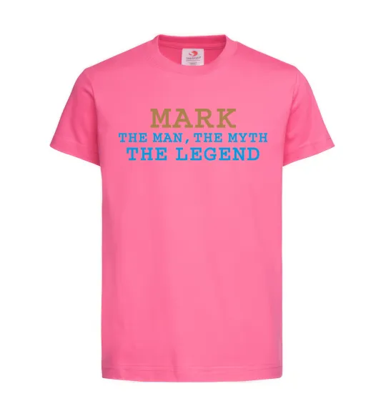 Дитяча футболка Mark the myth the legend Яскраво-рожевий фото