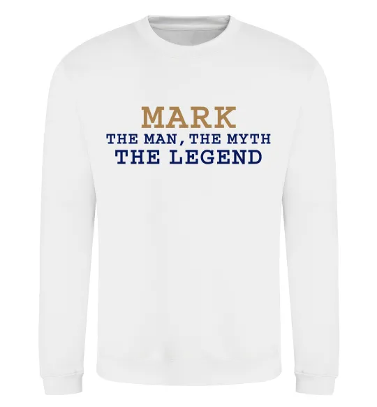 Свитшот Mark the myth the legend Белый фото