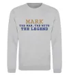 Свитшот Mark the myth the legend Серый меланж фото