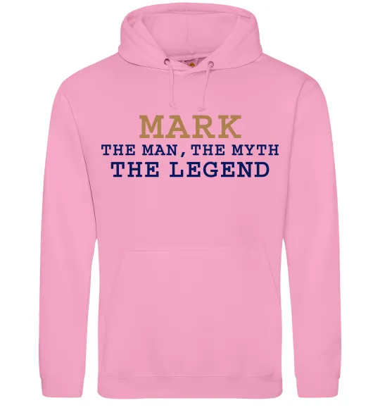 Мужская толстовка (худи) Mark the myth the legend Розовый фото