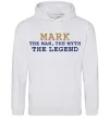 Чоловіча толстовка (худі) Mark the myth the legend Сірий меланж фото
