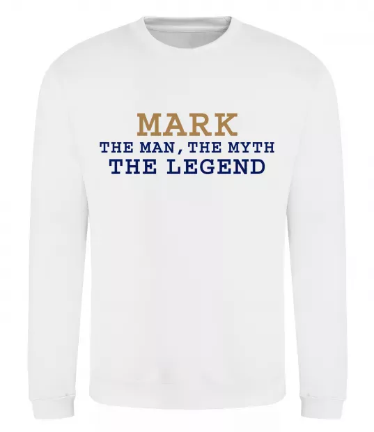 Свитшот Mark the myth the legend Белый фото