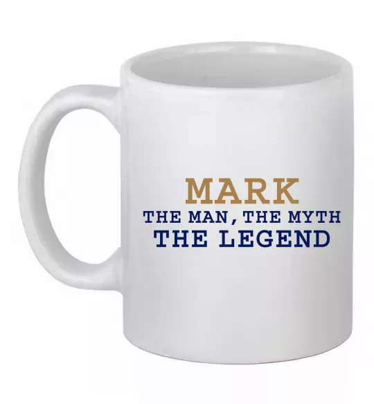 Чашка керамическая Mark the myth the legend Белый фото
