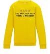 Детский Свитшот Mark the myth the legend Солнечно желтый фото