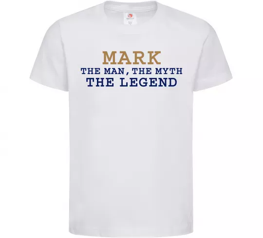 Дитяча футболка Mark the myth the legend Білий фото