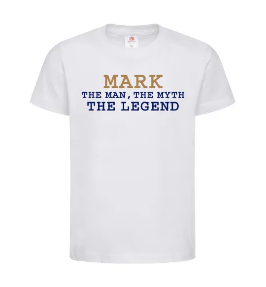 Дитяча футболка Mark the myth the legend Білий фото
