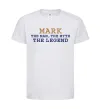 Дитяча футболка Mark the myth the legend Білий фото