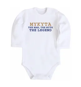 Дитячий бодік Mykyta the myth the legend Білий фото