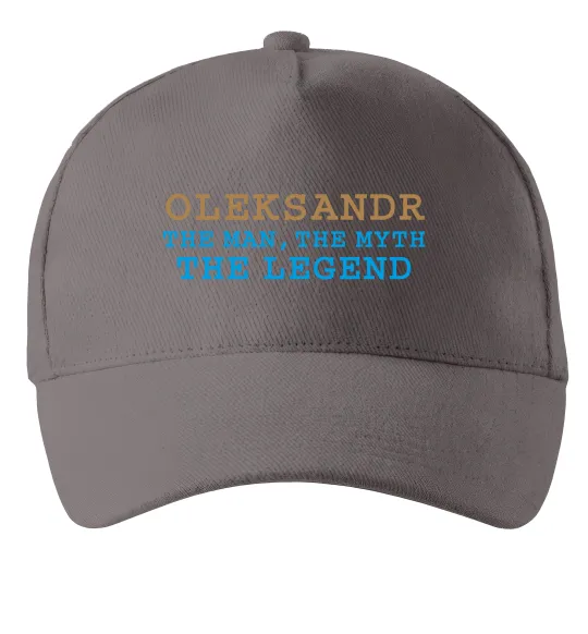 Кепка Oleksandr the myth the legend Серый фото