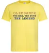 Мужская футболка Oleksandr the myth the legend Лимонный фото