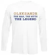 Лонгслив Oleksandr the myth the legend Белый Лонгслив Oleksandr the myth the legend Белый фото
