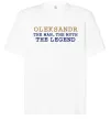 Футболка Оверсайз Oleksandr the myth the legend Белый фото