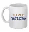 Чашка керамічна Pavlo the myth the legend Білий фото