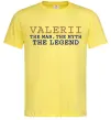 Мужская футболка Valerii the myth the legend Лимонный фото