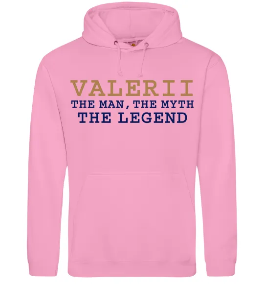 Мужская толстовка (худи) Valerii the myth the legend Розовый фото