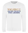 Свитшот Valerii the myth the legend Белый фото