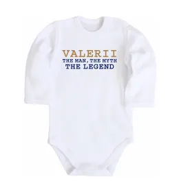 Детский боди Valerii the myth the legend Белый фото