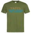 Мужская футболка Vasyl the myth the legend Оливковый фото