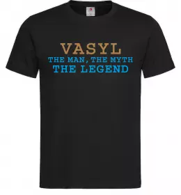 Мужская футболка Vasyl the myth the legend Черный фото