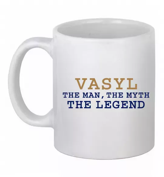 Чашка керамическая Vasyl the myth the legend Белый фото