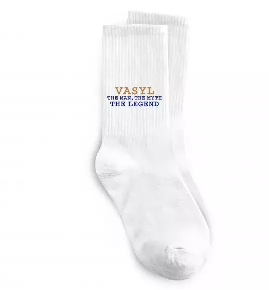 Носки Vasyl the myth the legend Белый фото