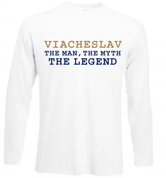 Лонгслив Viacheslav the myth the legend Белый фото