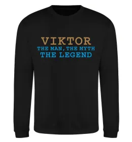 Світшот Viktor the myth the legend Чорний фото