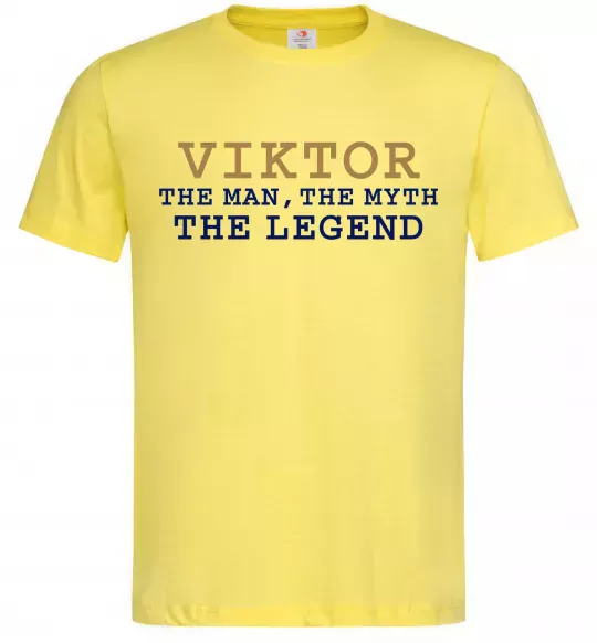 Чоловіча футболка Viktor the myth the legend Лимонний фото