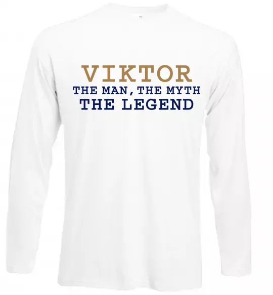 Лонгслів Viktor the myth the legend Білий фото