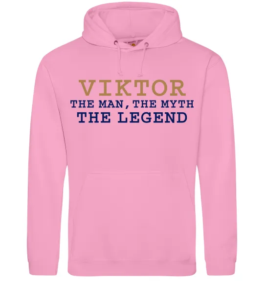 Мужская толстовка (худи) Viktor the myth the legend Розовый фото