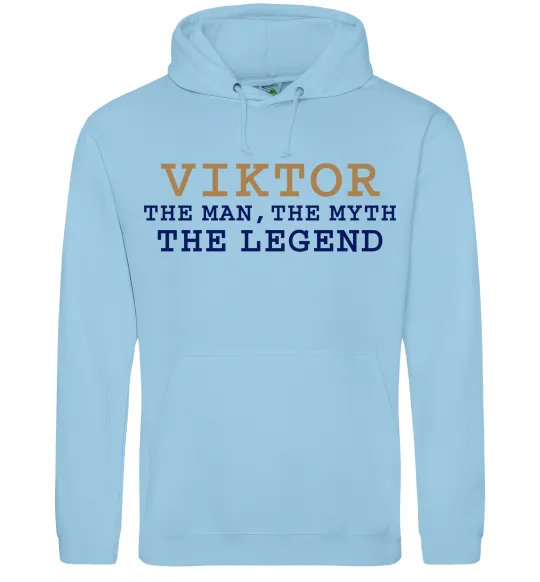 Мужская толстовка (худи) Viktor the myth the legend Голубой фото
