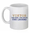 Чашка керамическая Viktor the myth the legend Белый фото