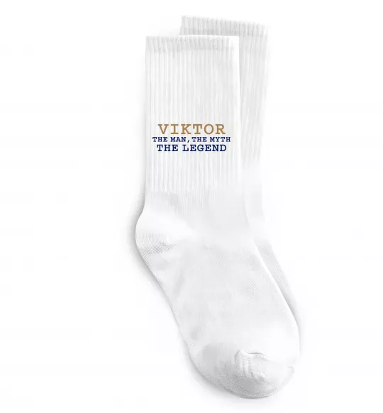 Шкарпетки Viktor the myth the legend Білий фото