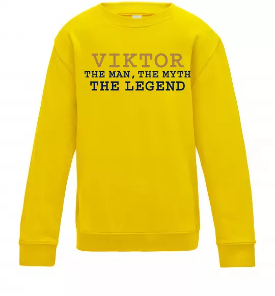 Дитячий світшот Viktor the myth the legend Сонячно жовтий фото