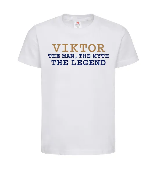 Дитяча футболка Viktor the myth the legend Білий фото
