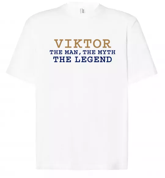 Футболка Оверсайз Viktor the myth the legend Білий фото